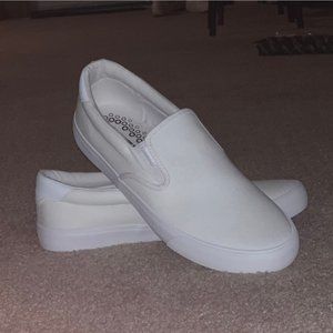 Women Lugz White Canvas Slip On